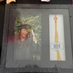 Black Graduation Photo Frame with Tassel Accent Window- Classic Home Accents